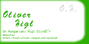 oliver higl business card